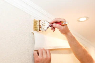 Pose de papier peint au Grand-Celland — revêtements muraux et toiles de verre